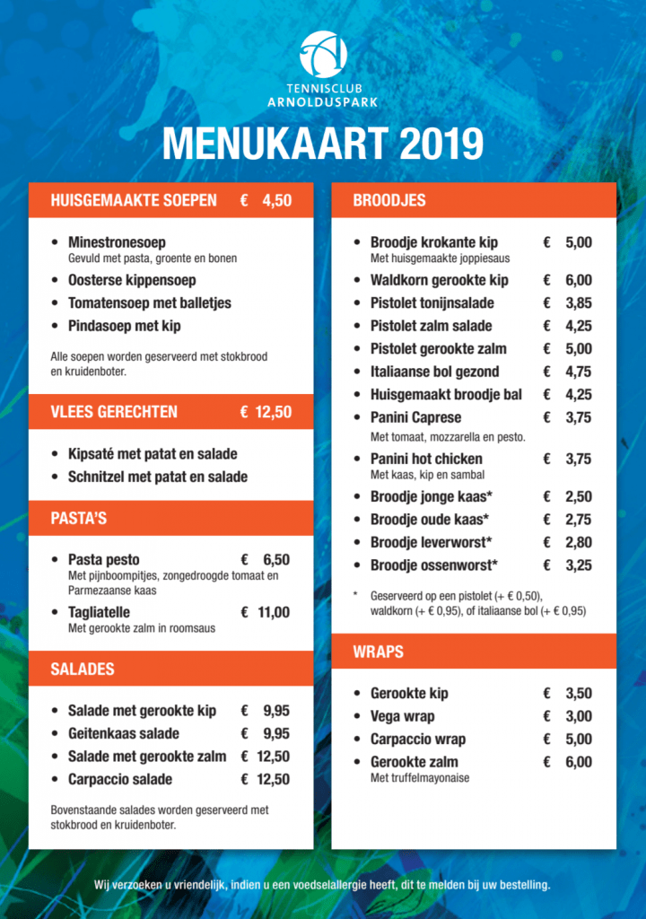 Menukaart